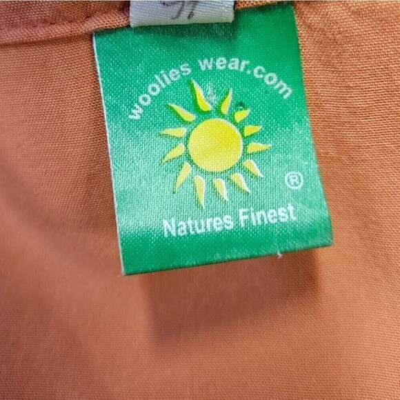 Woolies Wear 3/4 Bell Sleeve Casual Blouse Top Women's Small Peach Coral Orange - Picture 11 of 13